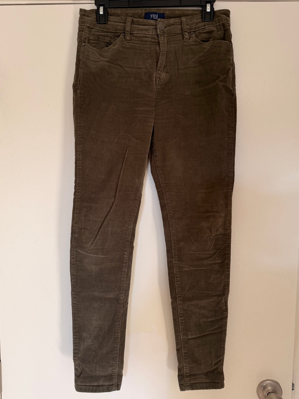 YMI Olive Corduroy Skinny Pants